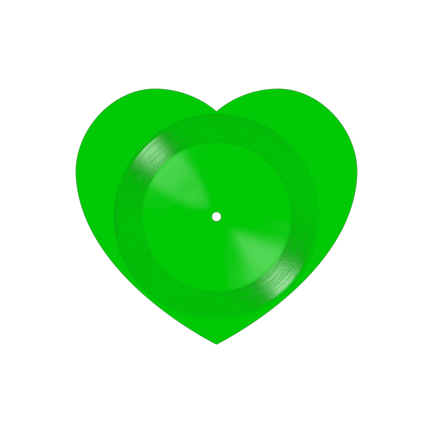 Custom Vinyl Record | Green Heart