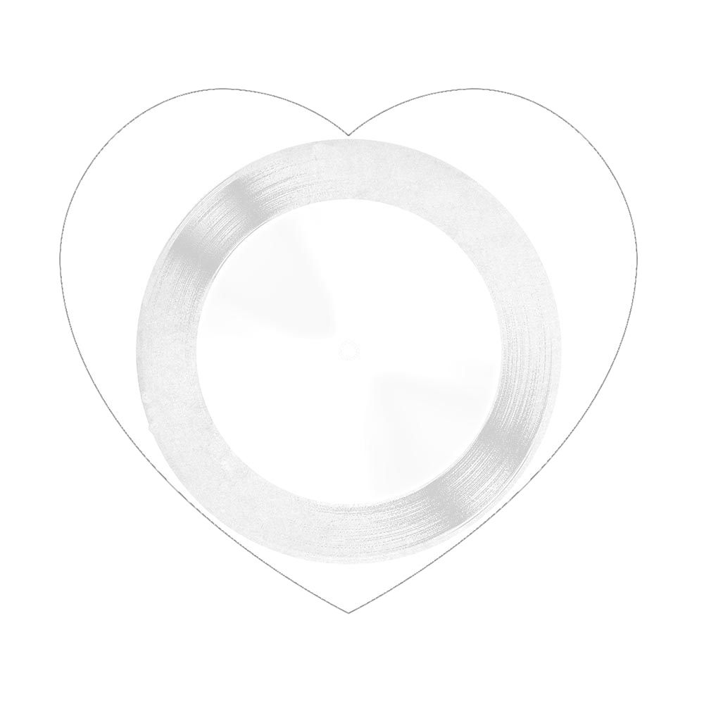 Custom Vinyl Record | White Heart