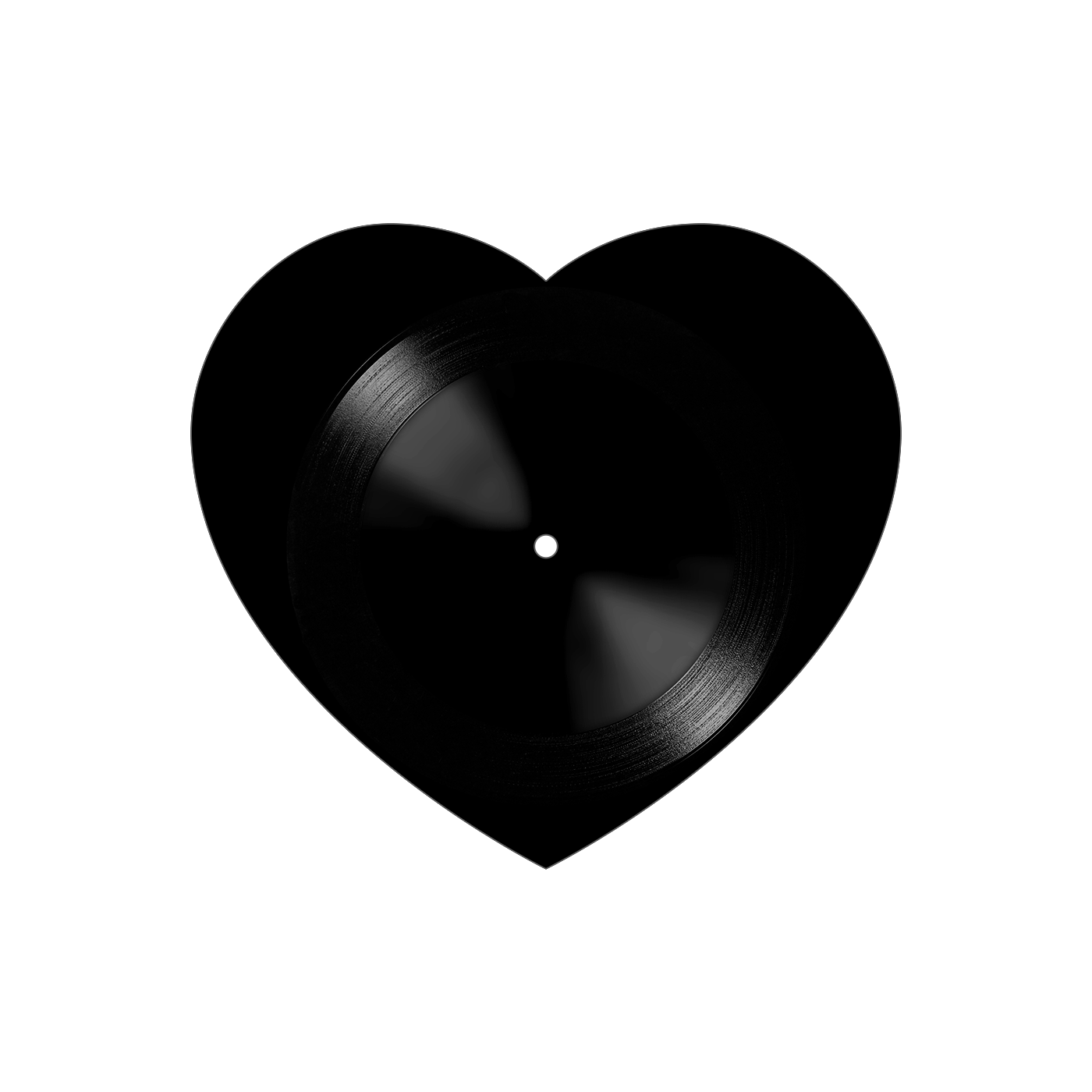 Custom Vinyl Record | Black Heart