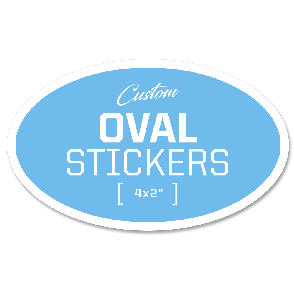 Custom Oval Stickers - 4x2"