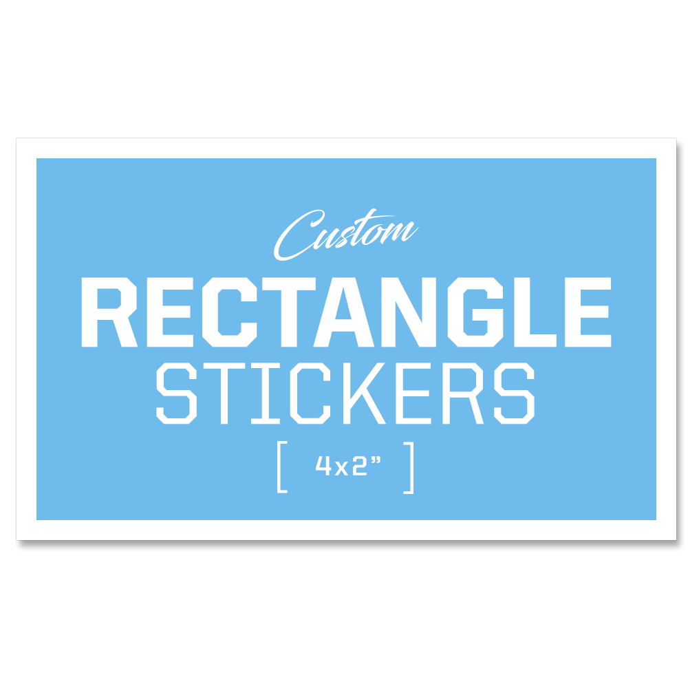 Custom Rectangular Stickers - 4x2"